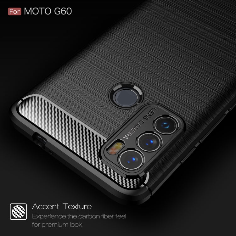 For Motorola Moto G60 Brushed Texture Carbon Fiber TPU Case