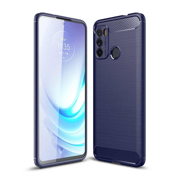 For Motorola Moto G60 Brushed Texture Carbon Fiber TPU Case