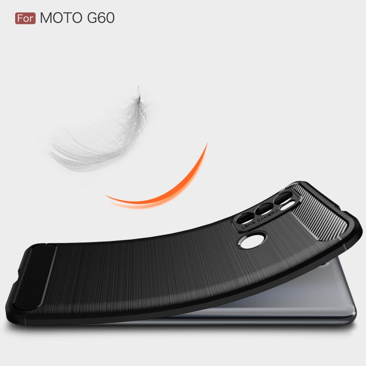 For Motorola Moto G60 Brushed Texture Carbon Fiber TPU Case
