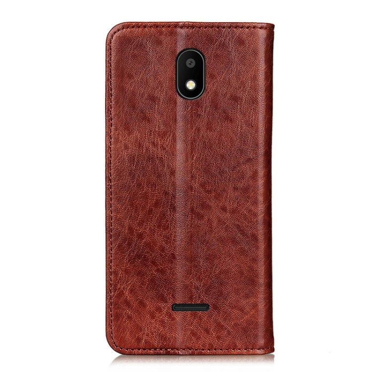 For Vodafone Smart E11 Magnetic Crazy Horse Texture Horizontal Flip Leather Case with Holder & Card Slots & Wallet