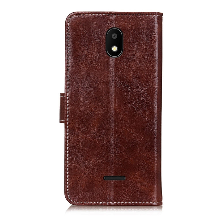 For Vodafone Smart E11 Retro Crazy Horse Texture Horizontal Flip Leather Case with Holder & Card Slots & Photo Frame & Wallet