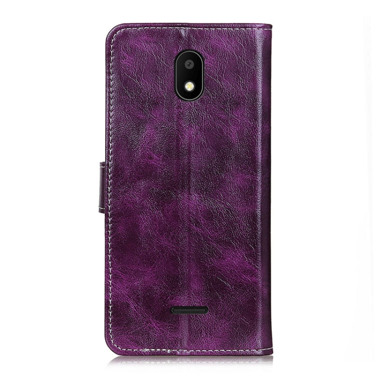 For Vodafone Smart E11 Retro Crazy Horse Texture Horizontal Flip Leather Case with Holder & Card Slots & Photo Frame & Wallet