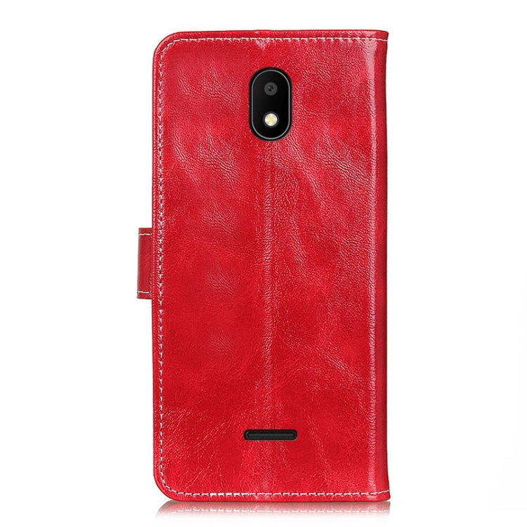 For Vodafone Smart E11 Retro Crazy Horse Texture Horizontal Flip Leather Case with Holder & Card Slots & Photo Frame & Wallet
