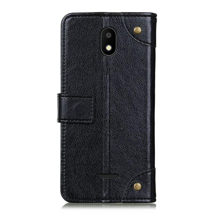 For Vodafone Smart E11 Copper Buckle Nappa Texture Horizontal Flip Leather Case with Holder & Card Slots & Wallet