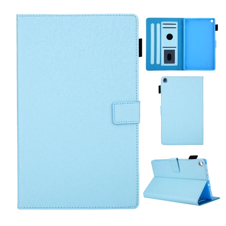Hair Silky Texture Solid Color Horizontal Flip Leather Case with Holder & Card Slots & Photo Frame & Anti-Skid Strip For Amazon Kindle Fire HD8 2016 / 2017 / 2018