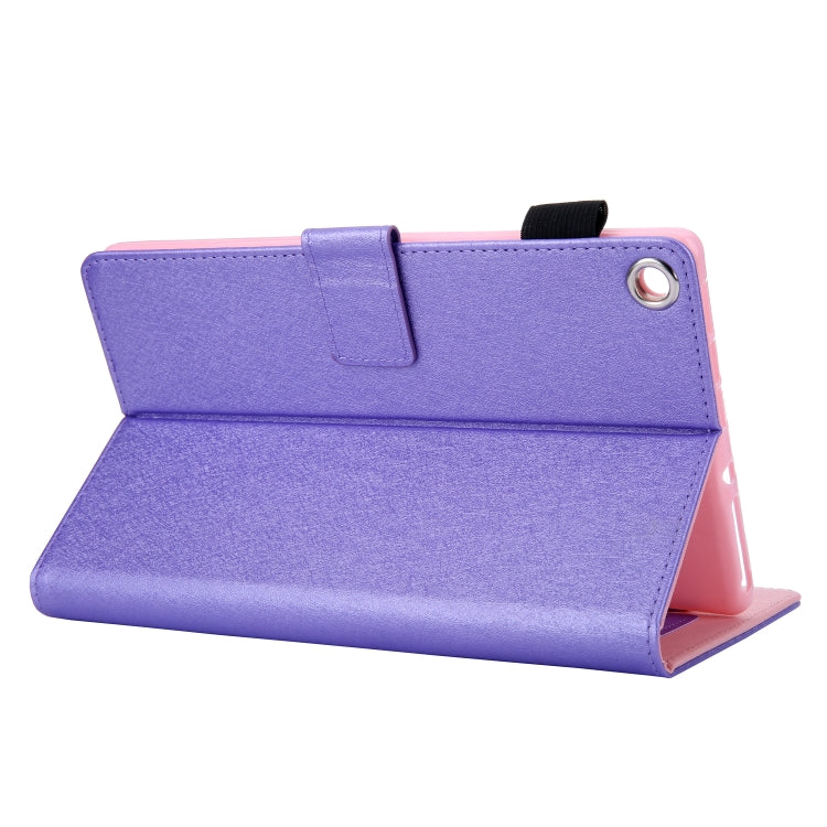 Hair Silky Texture Solid Color Horizontal Flip Leather Case with Holder & Card Slots & Photo Frame & Anti-Skid Strip For Amazon Kindle Fire HD8 2016 / 2017 / 2018