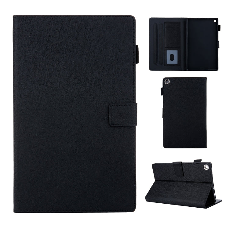 Hair Silky Texture Solid Color Horizontal Flip Leather Case with Holder & Card Slots & Photo Frame & Anti-Skid Strip For Amazon Kindle Fire HD8 2016 / 2017 / 2018
