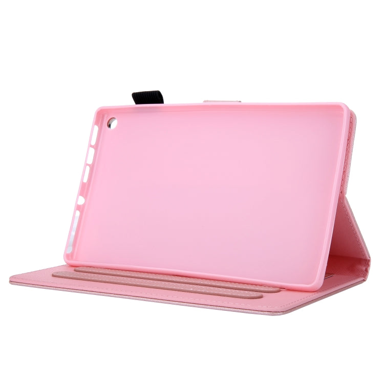 Hair Silky Texture Solid Color Horizontal Flip Leather Case with Holder & Card Slots & Photo Frame & Anti-Skid Strip For Amazon Kindle Fire HD8 2016 / 2017 / 2018