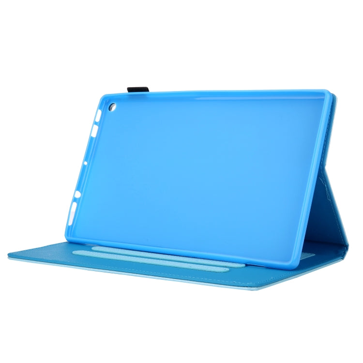 Hair Silky Texture Solid Color Horizontal Flip Leather Case with Holder & Card Slots & Photo Frame & Anti-Skid Strip For Amazon Kindle Fire HD10 2015 / 2017 / 2019