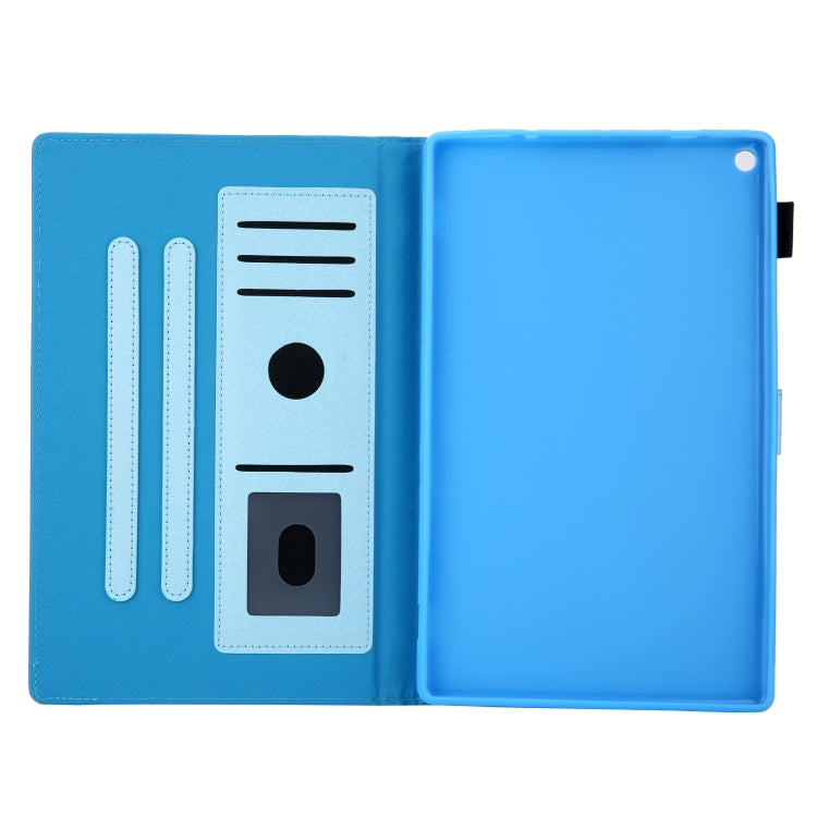 Hair Silky Texture Solid Color Horizontal Flip Leather Case with Holder & Card Slots & Photo Frame & Anti-Skid Strip For Amazon Kindle Fire HD10 2015 / 2017 / 2019