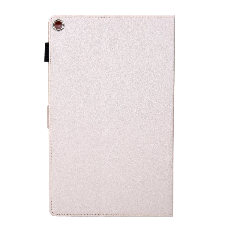 Hair Silky Texture Solid Color Horizontal Flip Leather Case with Holder & Card Slots & Photo Frame & Anti-Skid Strip For Amazon Kindle Fire HD10 2015 / 2017 / 2019