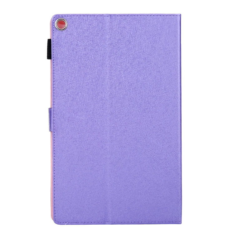 Hair Silky Texture Solid Color Horizontal Flip Leather Case with Holder & Card Slots & Photo Frame & Anti-Skid Strip For Amazon Kindle Fire HD10 2015 / 2017 / 2019
