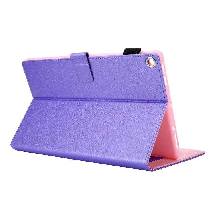 Hair Silky Texture Solid Color Horizontal Flip Leather Case with Holder & Card Slots & Photo Frame & Anti-Skid Strip For Amazon Kindle Fire HD10 2015 / 2017 / 2019