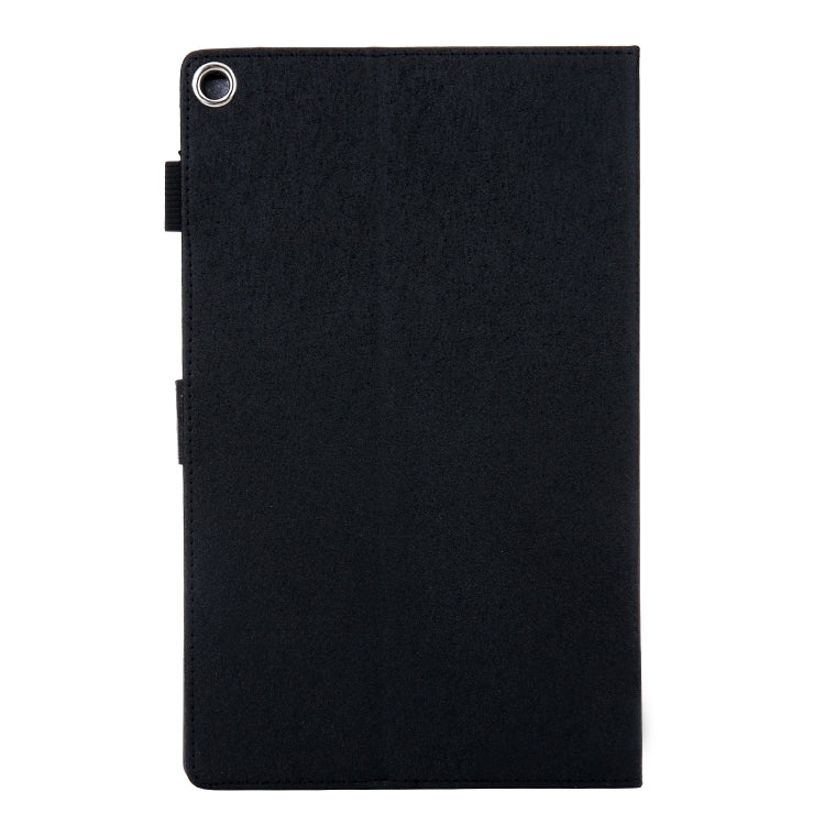 Hair Silky Texture Solid Color Horizontal Flip Leather Case with Holder & Card Slots & Photo Frame & Anti-Skid Strip For Amazon Kindle Fire HD10 2015 / 2017 / 2019