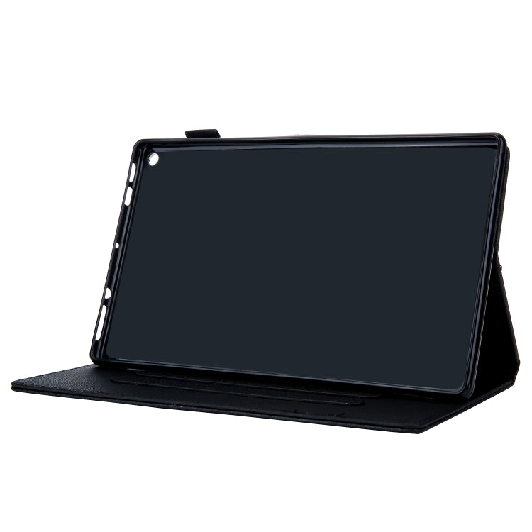 Hair Silky Texture Solid Color Horizontal Flip Leather Case with Holder & Card Slots & Photo Frame & Anti-Skid Strip For Amazon Kindle Fire HD10 2015 / 2017 / 2019