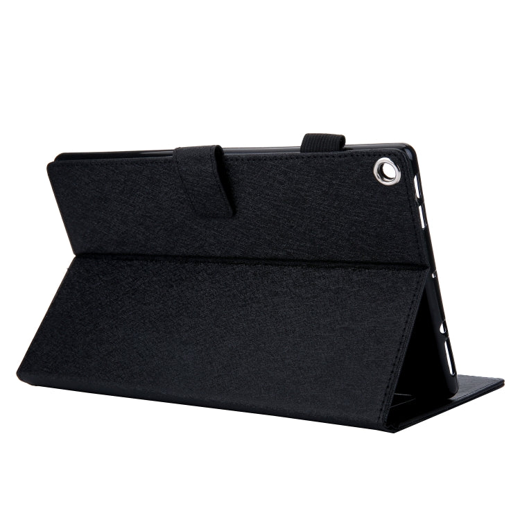 Hair Silky Texture Solid Color Horizontal Flip Leather Case with Holder & Card Slots & Photo Frame & Anti-Skid Strip For Amazon Kindle Fire HD10 2015 / 2017 / 2019