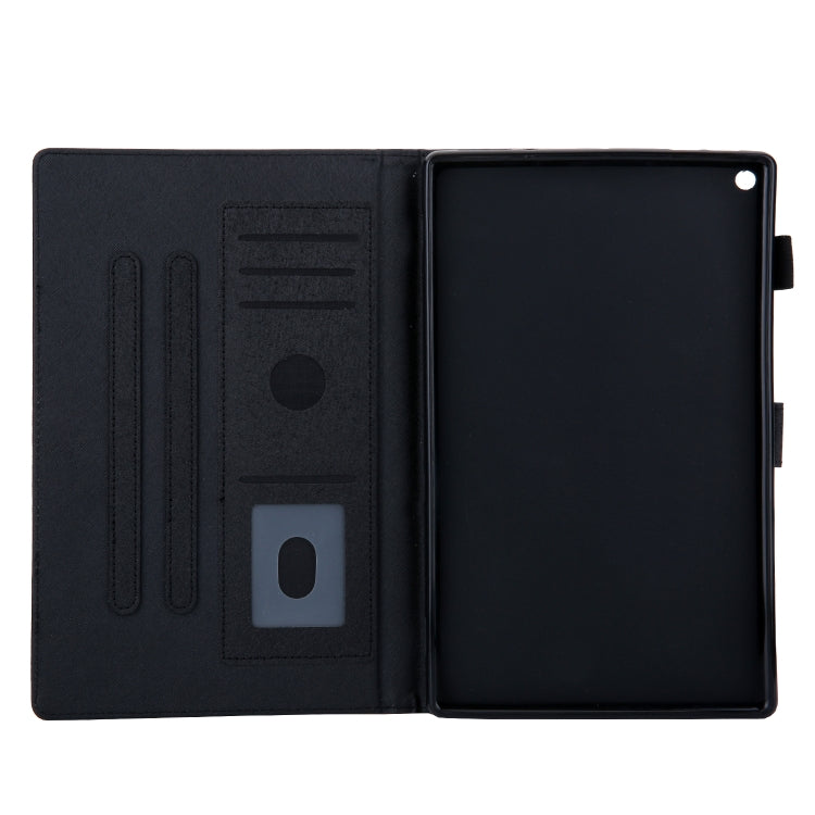 Hair Silky Texture Solid Color Horizontal Flip Leather Case with Holder & Card Slots & Photo Frame & Anti-Skid Strip For Amazon Kindle Fire HD10 2015 / 2017 / 2019