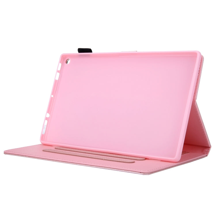 Hair Silky Texture Solid Color Horizontal Flip Leather Case with Holder & Card Slots & Photo Frame & Anti-Skid Strip For Amazon Kindle Fire HD10 2015 / 2017 / 2019