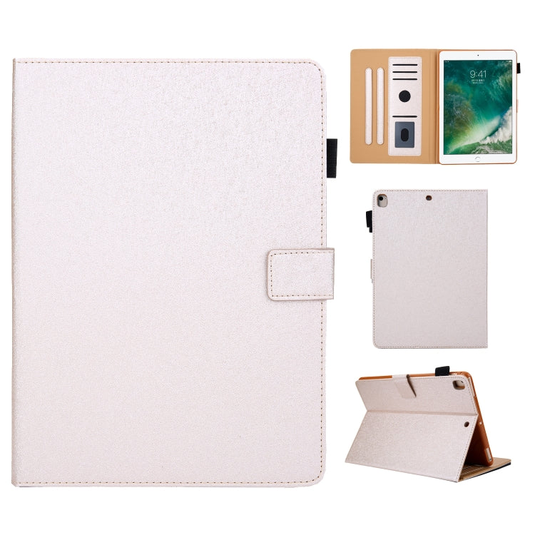 For iPad 10.2 2021 / 2020 / 2019 Hair Silky Texture Solid Color Horizontal Flip Leather Case with Holder & Card Slots & Photo Frame & Anti-Skid Strip