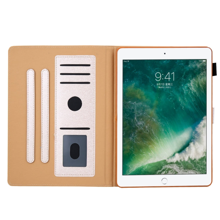 For iPad 10.2 2021 / 2020 / 2019 Hair Silky Texture Solid Color Horizontal Flip Leather Case with Holder & Card Slots & Photo Frame & Anti-Skid Strip