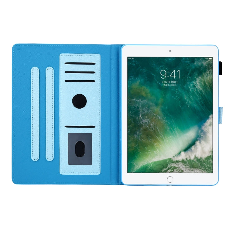 Hair Silky Texture Solid Color Horizontal Flip Leather Case with Holder & Card Slots & Photo Frame & Anti-Skid Strip For iPad 9.7 2018 / 2017