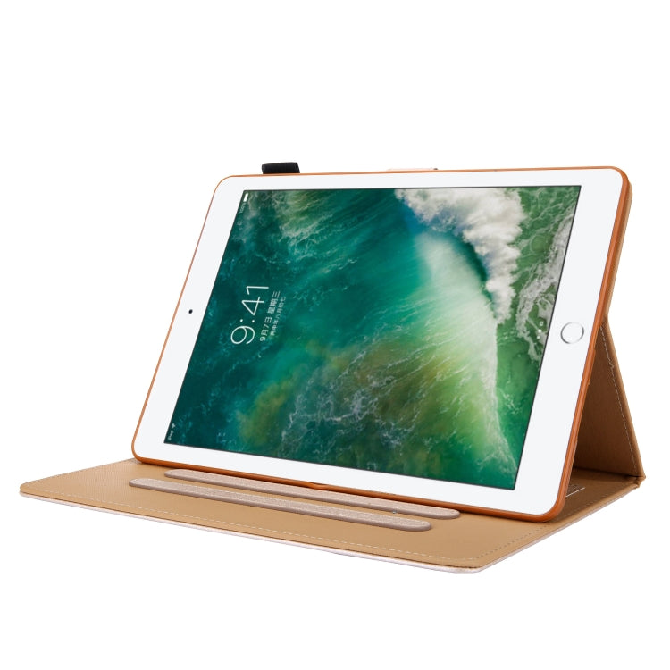 Hair Silky Texture Solid Color Horizontal Flip Leather Case with Holder & Card Slots & Photo Frame & Anti-Skid Strip For iPad 9.7 2018 / 2017