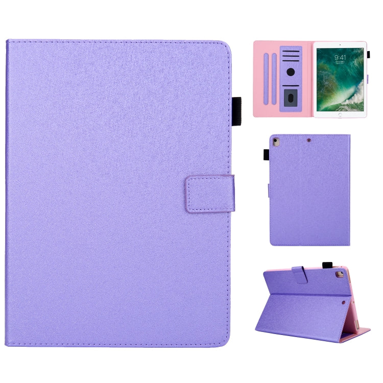 Hair Silky Texture Solid Color Horizontal Flip Leather Case with Holder & Card Slots & Photo Frame & Anti-Skid Strip For iPad 9.7 2018 / 2017