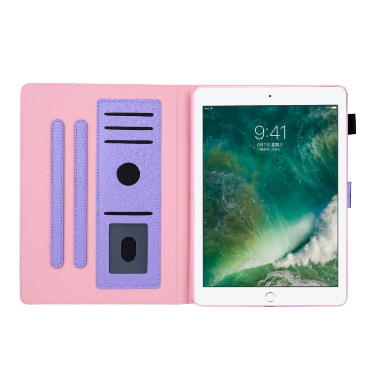 Hair Silky Texture Solid Color Horizontal Flip Leather Case with Holder & Card Slots & Photo Frame & Anti-Skid Strip For iPad 9.7 2018 / 2017