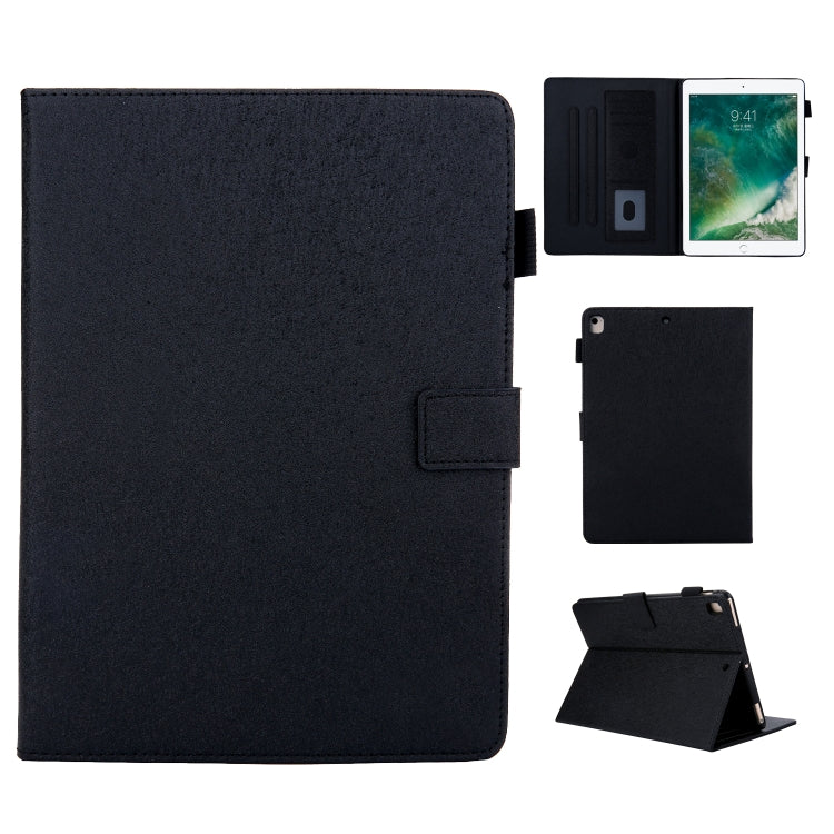 Hair Silky Texture Solid Color Horizontal Flip Leather Case with Holder & Card Slots & Photo Frame & Anti-Skid Strip For iPad 9.7 2018 / 2017