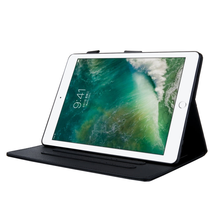Hair Silky Texture Solid Color Horizontal Flip Leather Case with Holder & Card Slots & Photo Frame & Anti-Skid Strip For iPad 9.7 2018 / 2017