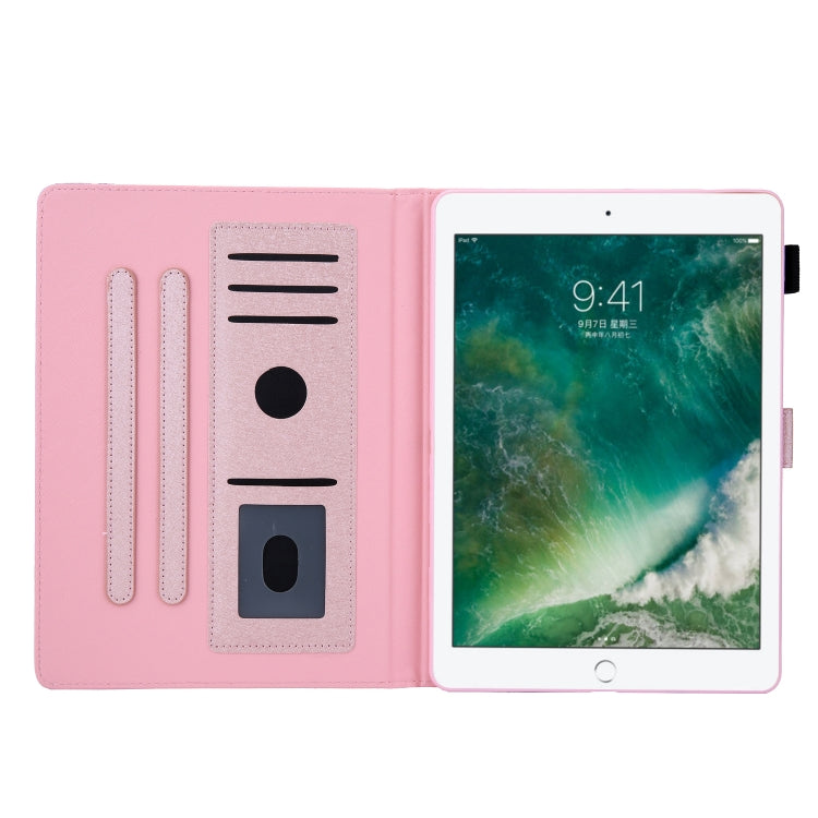Hair Silky Texture Solid Color Horizontal Flip Leather Case with Holder & Card Slots & Photo Frame & Anti-Skid Strip For iPad 9.7 2018 / 2017