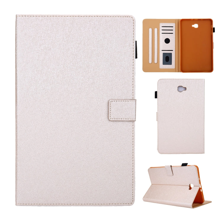 Hair Silky Texture Solid Color Horizontal Flip Leather Case with Holder & Card Slots & Photo Frame & Anti-Skid Strip For Samsung Galaxy Tab A 10.1 / T580
