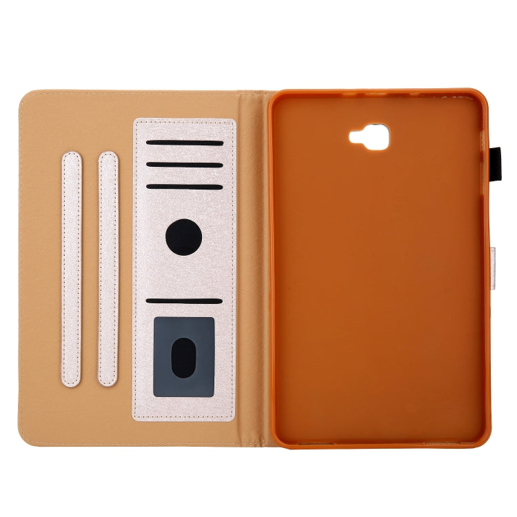 Hair Silky Texture Solid Color Horizontal Flip Leather Case with Holder & Card Slots & Photo Frame & Anti-Skid Strip For Samsung Galaxy Tab A 10.1 / T580