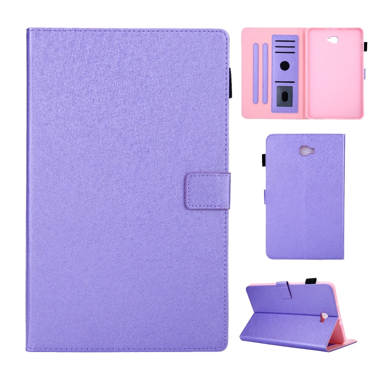 Hair Silky Texture Solid Color Horizontal Flip Leather Case with Holder & Card Slots & Photo Frame & Anti-Skid Strip For Samsung Galaxy Tab A 10.1 / T580