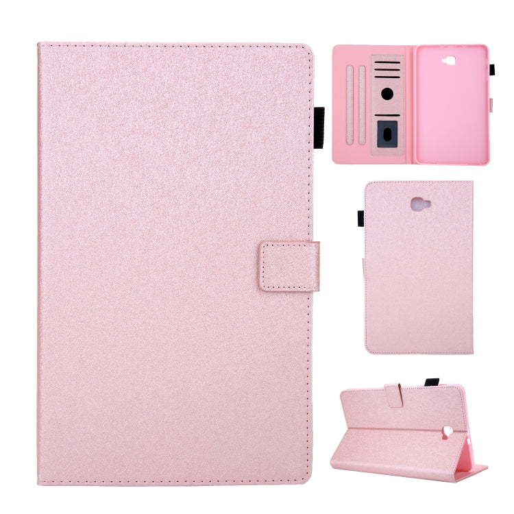 Hair Silky Texture Solid Color Horizontal Flip Leather Case with Holder & Card Slots & Photo Frame & Anti-Skid Strip For Samsung Galaxy Tab A 10.1 / T580