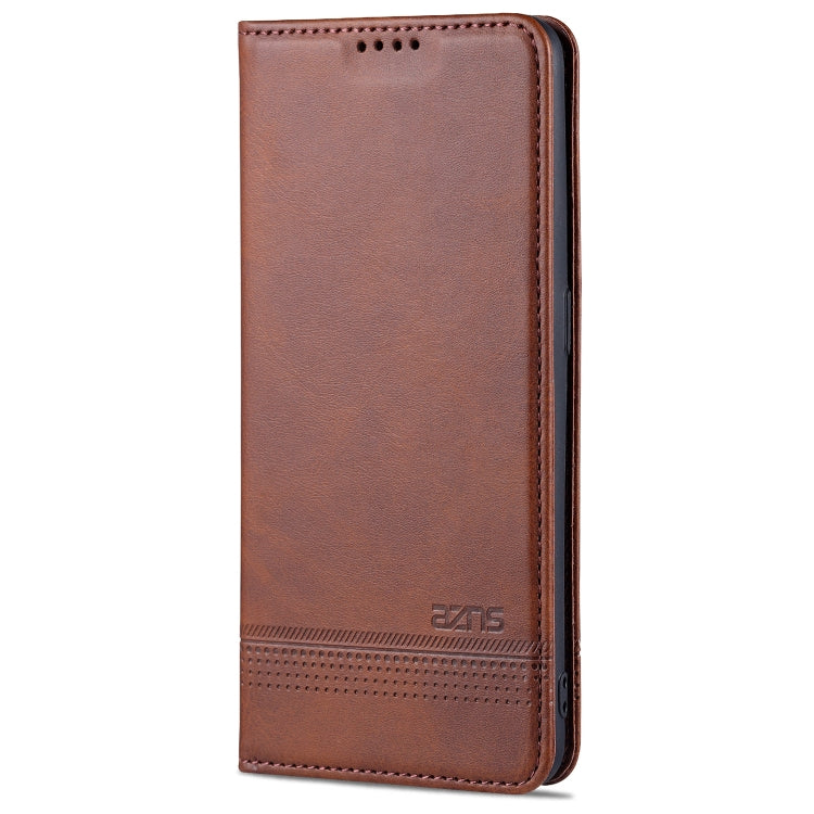 For OPPO A74 4G / F19 AZNS Magnetic Calf Texture Horizontal Flip Leather Case with Card Slots & Holder & Wallet