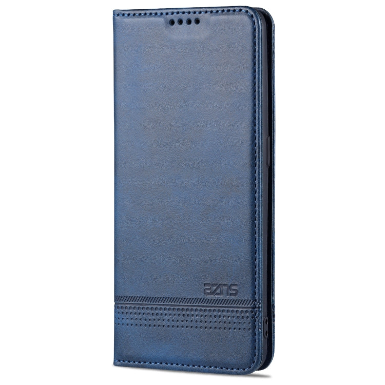 For OPPO A74 4G / F19 AZNS Magnetic Calf Texture Horizontal Flip Leather Case with Card Slots & Holder & Wallet