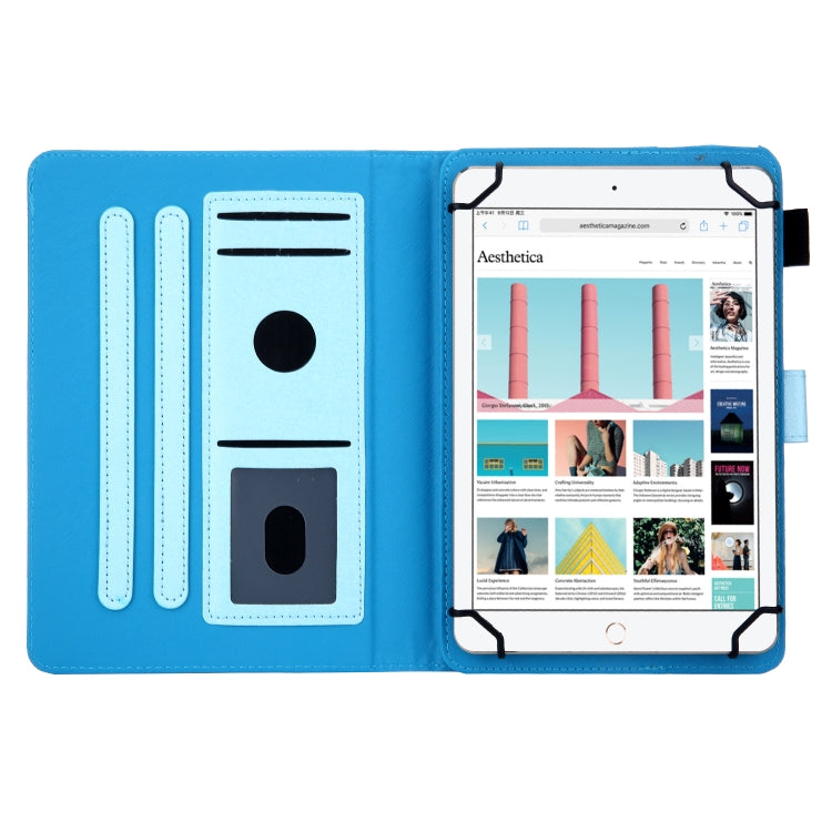 Hair Silky Texture Solid Color Horizontal Flip Leather Case with Holder & Card Slots & Photo Frame & Anti-Skid Strip, Specification:7 inch
