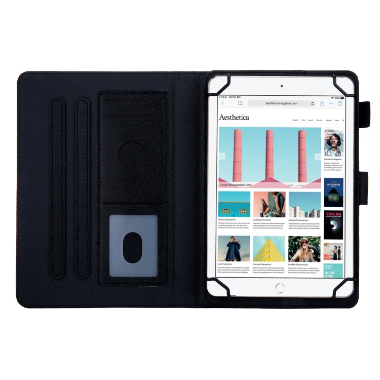 Hair Silky Texture Solid Color Horizontal Flip Leather Case with Holder & Card Slots & Photo Frame & Anti-Skid Strip, Specification:7 inch