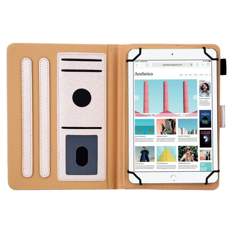 Hair Silky Texture Solid Color Horizontal Flip Leather Case with Holder & Card Slots & Photo Frame & Anti-Skid Strip, Specification:8 inch