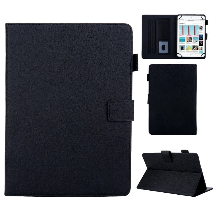 Hair Silky Texture Solid Color Horizontal Flip Leather Case with Holder & Card Slots & Photo Frame & Anti-Skid Strip, Specification:8 inch