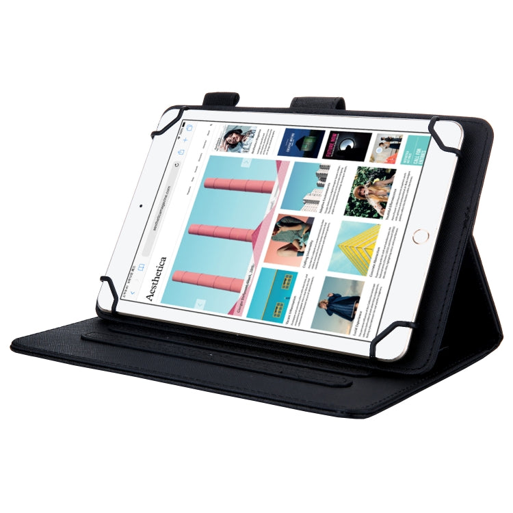 Hair Silky Texture Solid Color Horizontal Flip Leather Case with Holder & Card Slots & Photo Frame & Anti-Skid Strip, Specification:8 inch