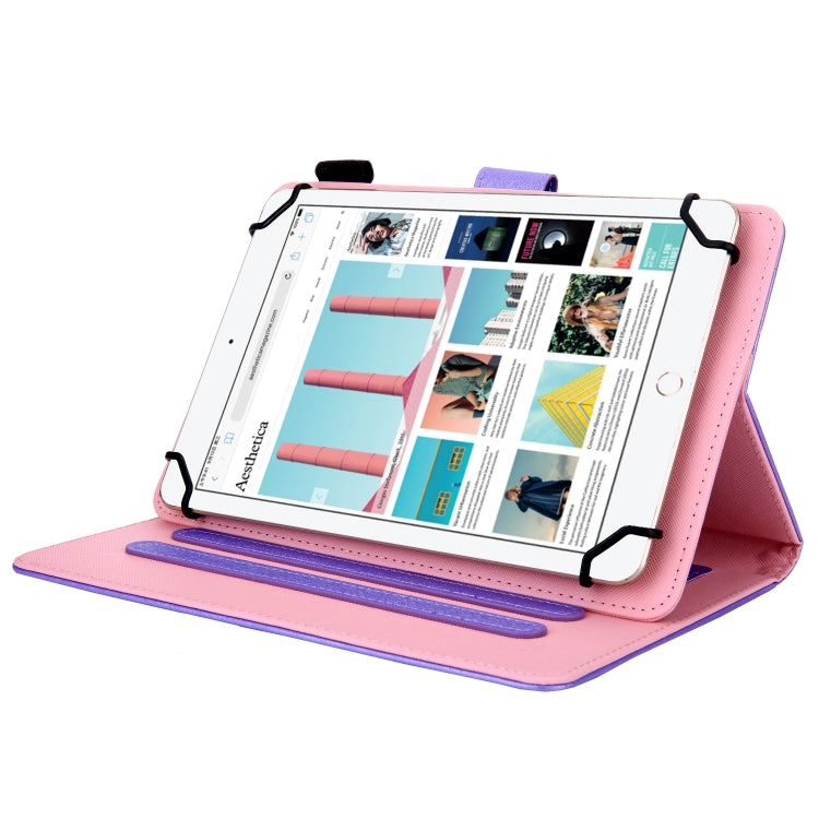 Hair Silky Texture Solid Color Horizontal Flip Leather Case with Holder & Card Slots & Photo Frame & Anti-Skid Strip, Specification:10 inch