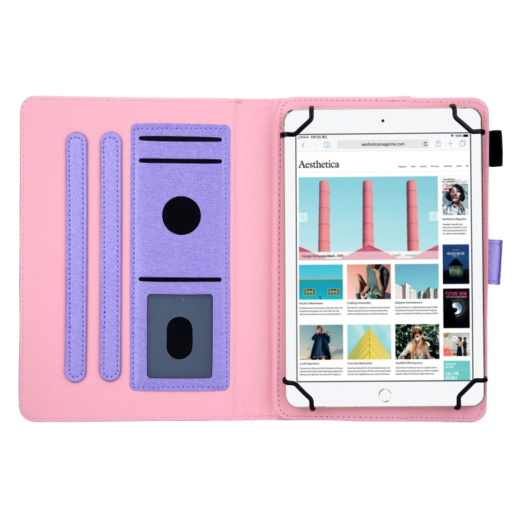 Hair Silky Texture Solid Color Horizontal Flip Leather Case with Holder & Card Slots & Photo Frame & Anti-Skid Strip, Specification:10 inch