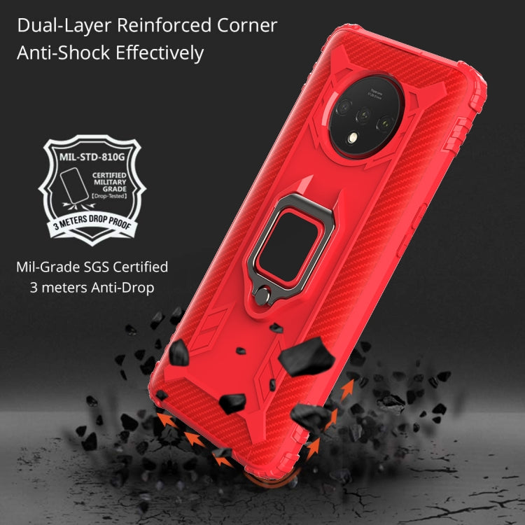 For Xiaomi Mi 10T Lite 5G / Mi 10i 5G / Redmi Note 9 Pro 5G (CN Version) Carbon Fiber Protective Case with 360 Degree Rotating Ring Holder