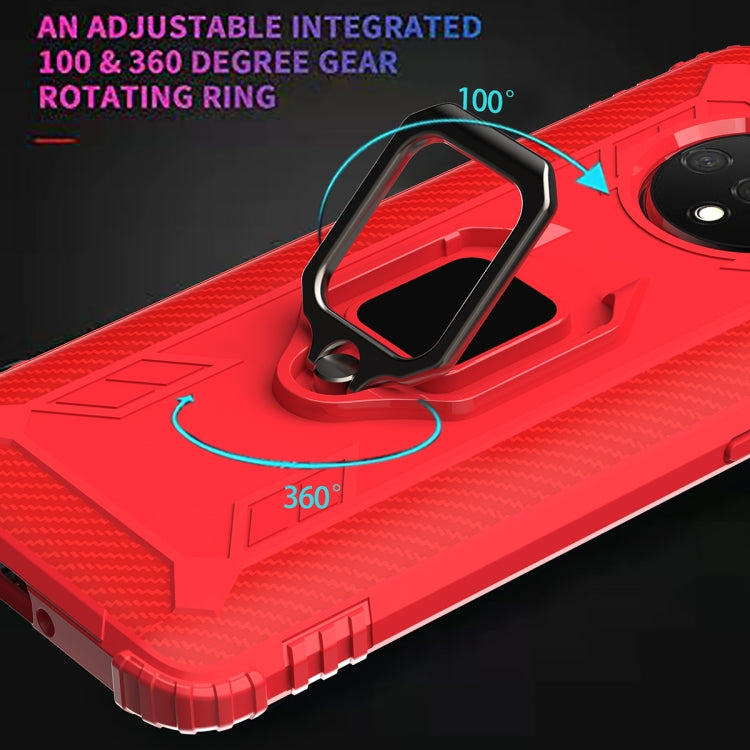 For Xiaomi Mi 10T Lite 5G / Mi 10i 5G / Redmi Note 9 Pro 5G (CN Version) Carbon Fiber Protective Case with 360 Degree Rotating Ring Holder