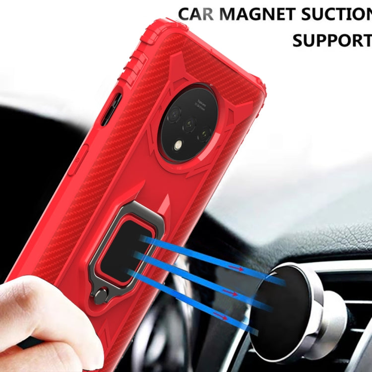 For Xiaomi Mi 10T Lite 5G / Mi 10i 5G / Redmi Note 9 Pro 5G (CN Version) Carbon Fiber Protective Case with 360 Degree Rotating Ring Holder