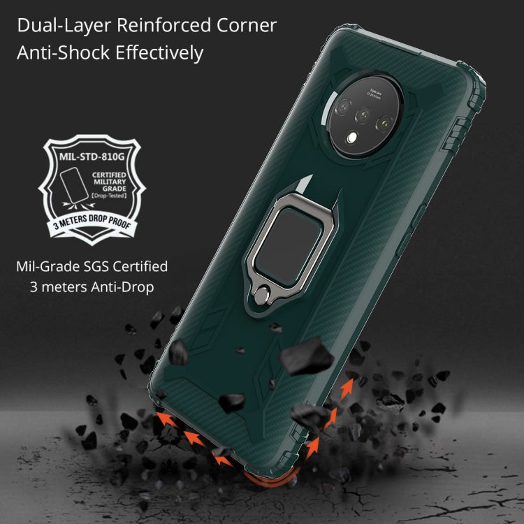 For Xiaomi Mi 10T Lite 5G / Mi 10i 5G / Redmi Note 9 Pro 5G (CN Version) Carbon Fiber Protective Case with 360 Degree Rotating Ring Holder