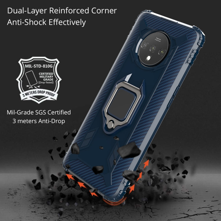 For Xiaomi Mi 10T Lite 5G / Mi 10i 5G / Redmi Note 9 Pro 5G (CN Version) Carbon Fiber Protective Case with 360 Degree Rotating Ring Holder