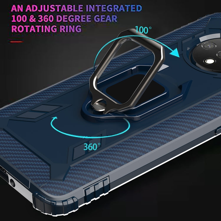 For Xiaomi Mi 10T Lite 5G / Mi 10i 5G / Redmi Note 9 Pro 5G (CN Version) Carbon Fiber Protective Case with 360 Degree Rotating Ring Holder